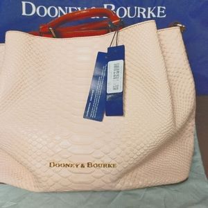 D&B large pink embossed Barlow tote